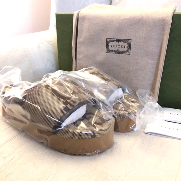 NIB 🔥Gucci HOTTEST PLATFORM STYLE WITH newest jumbo GG monogram size 37 - Picture 10 of 11
